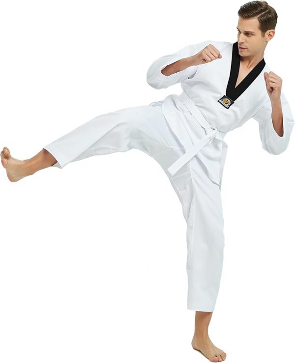 Uniforme de Taekwondo con cuello en V - Image 4